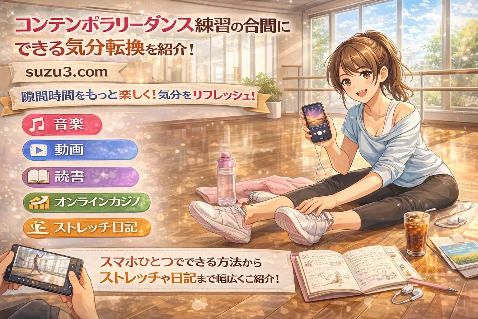 ダンス練習の合間にできる気分転換アイデア集